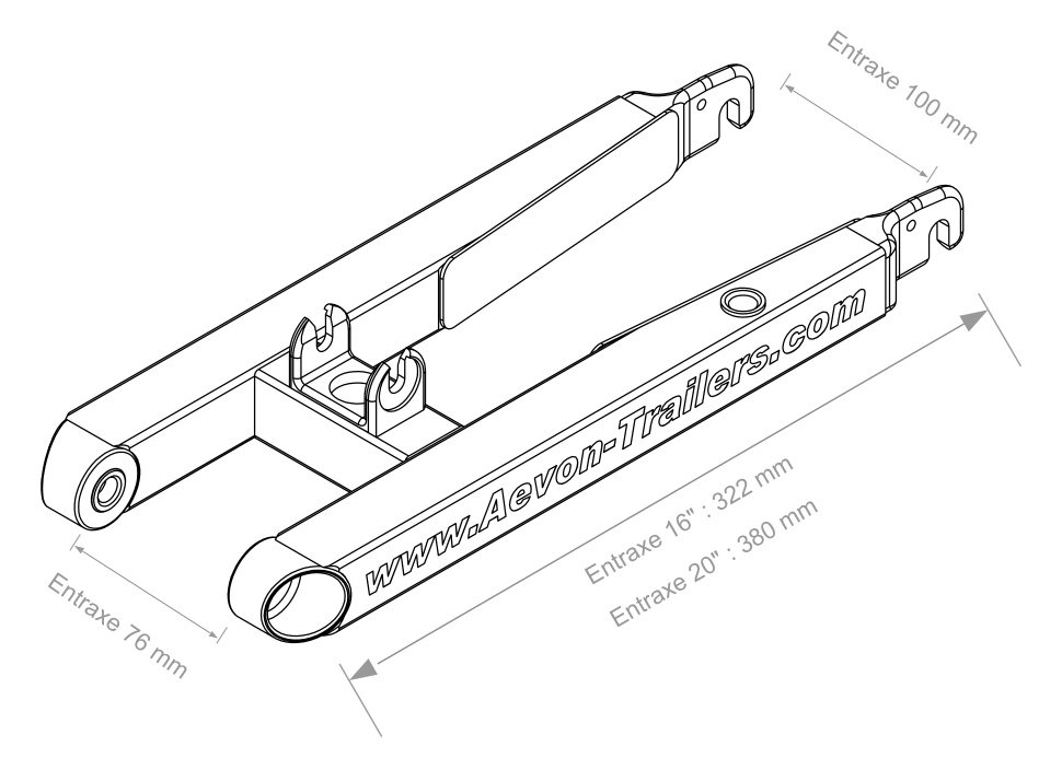 Plan STD 100 bras oscillant 16 et 20pouces